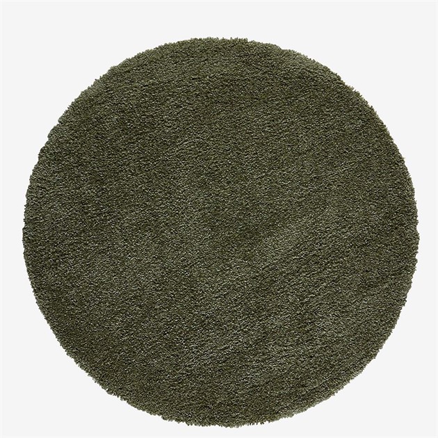 Matta Rund Mörkgrön